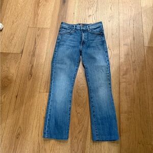 MOTHER Blue Denim Loafers and Lassos Jeans